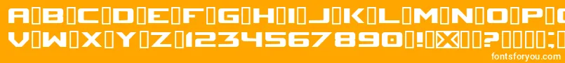 Шрифт SpaceMarineNominal – белые шрифты на оранжевом фоне