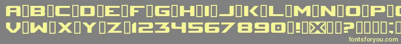 SpaceMarineNominal-Schriftart – Gelbe Schriften auf grauem Hintergrund