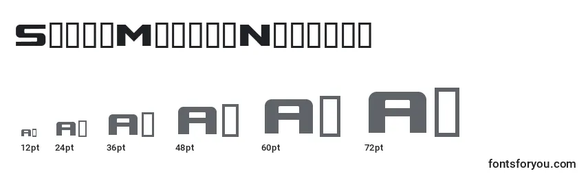 SpaceMarineNominal Font Sizes