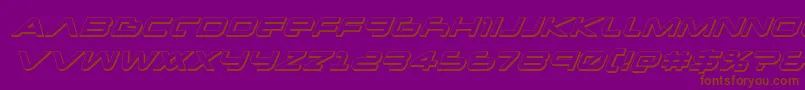 Newmars3Dital Font – Brown Fonts on Purple Background