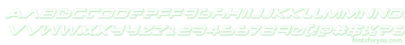 Newmars3Dital Font – Green Fonts on White Background