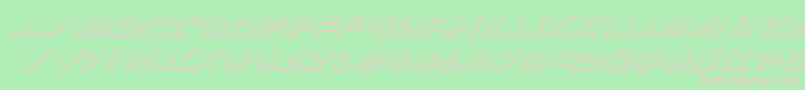 Newmars3Dital Font – Pink Fonts on Green Background