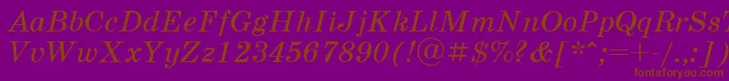 Scb56C Font – Brown Fonts on Purple Background