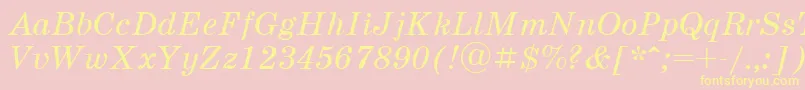 Scb56C Font – Yellow Fonts on Pink Background