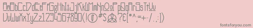 フォントKashmir – ピンクの背景に灰色の文字