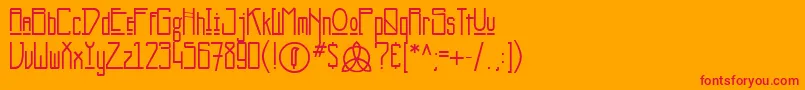 Kashmir Font – Red Fonts on Orange Background