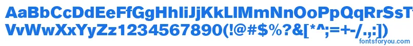 フォントAnconaBlackRegular – 白い背景に青い文字