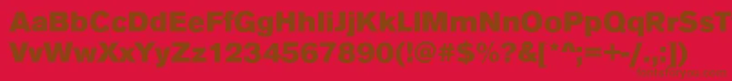 フォントAnconaBlackRegular – 赤い背景に茶色の文字