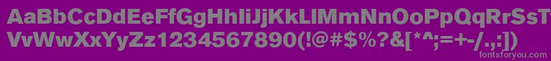 AnconaBlackRegular-fontti – harmaat kirjasimet violetilla taustalla