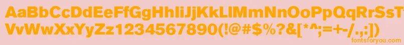 AnconaBlackRegular Font – Orange Fonts on Pink Background