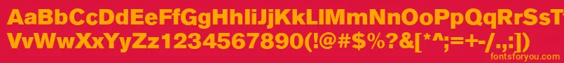 フォントAnconaBlackRegular – 赤い背景にオレンジの文字