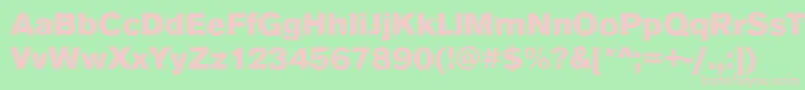 AnconaBlackRegular Font – Pink Fonts on Green Background