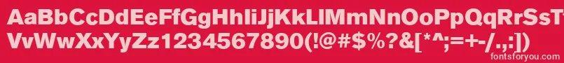 AnconaBlackRegular Font – Pink Fonts on Red Background