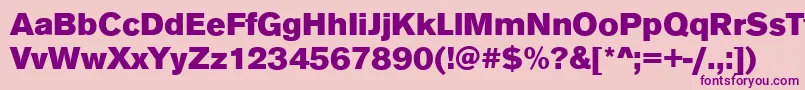 AnconaBlackRegular Font – Purple Fonts on Pink Background
