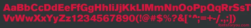 AnconaBlackRegular Font – Red Fonts on Black Background