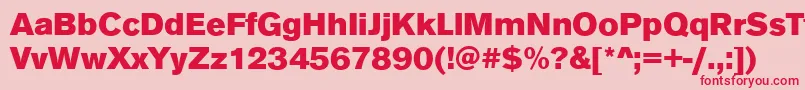 AnconaBlackRegular Font – Red Fonts on Pink Background