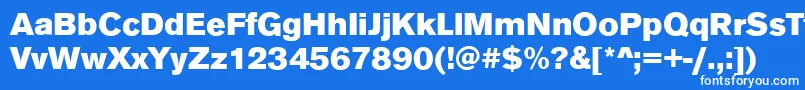 AnconaBlackRegular Font – White Fonts on Blue Background