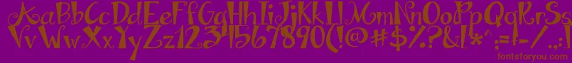 Jandaapplecobblersolid Font – Brown Fonts on Purple Background