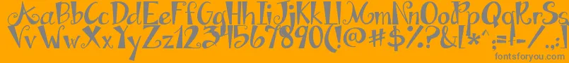 Jandaapplecobblersolid Font – Gray Fonts on Orange Background