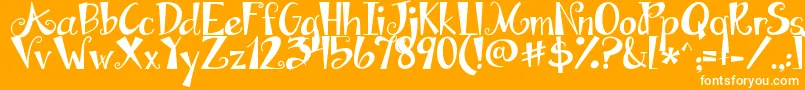 Jandaapplecobblersolid Font – White Fonts on Orange Background