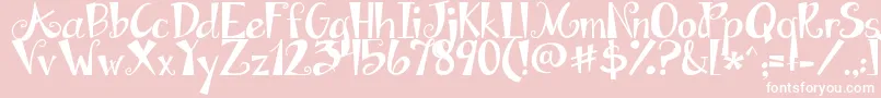 Jandaapplecobblersolid Font – White Fonts on Pink Background