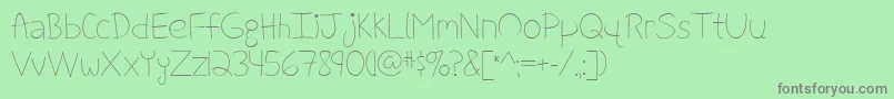 FightForOurLoveByMistisFonts Font – Gray Fonts on Green Background