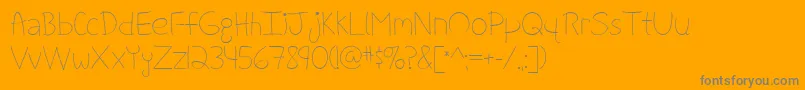 FightForOurLoveByMistisFonts Font – Gray Fonts on Orange Background