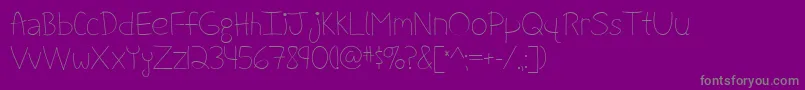 FightForOurLoveByMistisFonts Font – Gray Fonts on Purple Background