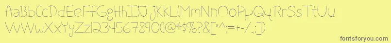 FightForOurLoveByMistisFonts Font – Gray Fonts on Yellow Background
