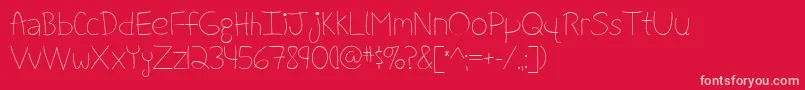 FightForOurLoveByMistisFonts Font – Pink Fonts on Red Background