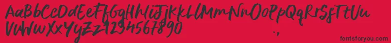 Więcej informacji o czcionce DeliriumSample Czcionka DeliriumSample – czarne czcionki na czerwonym tle