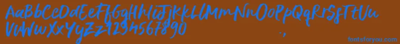 DeliriumSample Font – Blue Fonts on Brown Background