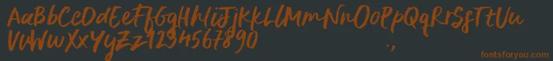 DeliriumSample Font – Brown Fonts on Black Background