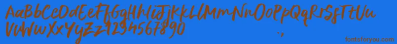 More about DeliriumSample Font DeliriumSample Font – Brown Fonts on Blue Background
