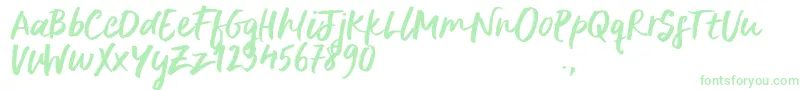 DeliriumSample Font – Green Fonts on White Background