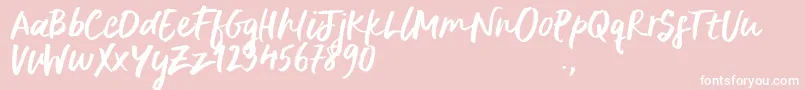 DeliriumSample Font – White Fonts on Pink Background