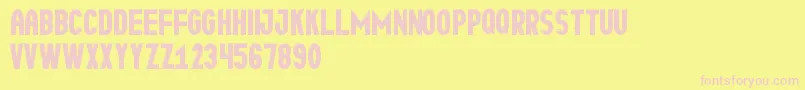 Police BrillanteSt – polices roses sur fond jaune