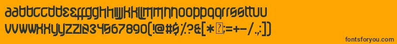 EffervescentSuperbeings Font – Black Fonts on Orange Background