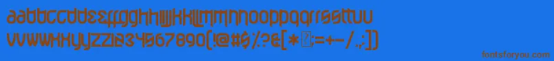 EffervescentSuperbeings Font – Brown Fonts on Blue Background