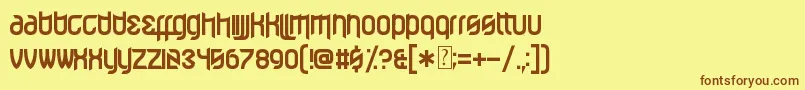 EffervescentSuperbeings Font – Brown Fonts on Yellow Background