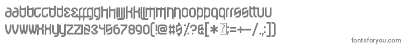 フォントEffervescentSuperbeings – 白い背景に灰色の文字