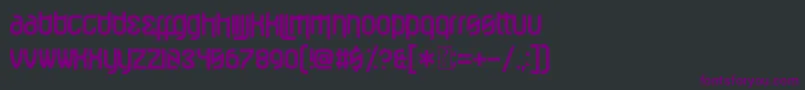 フォントEffervescentSuperbeings – 黒い背景に紫のフォント