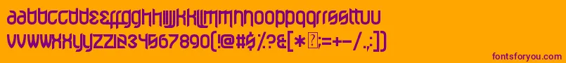 EffervescentSuperbeings Font – Purple Fonts on Orange Background