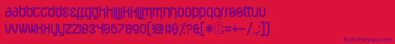 EffervescentSuperbeings Font – Purple Fonts on Red Background