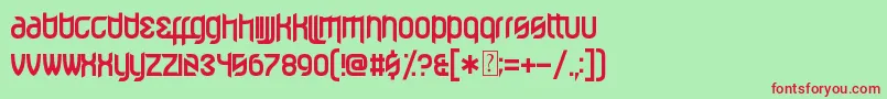 EffervescentSuperbeings Font – Red Fonts on Green Background