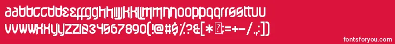 EffervescentSuperbeings Font – White Fonts on Red Background