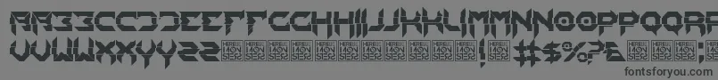 Шрифт HbmMixitPersonalUseOnly – чёрные шрифты на сером фоне