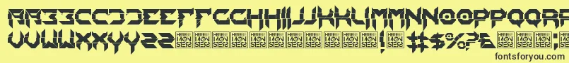 HbmMixitPersonalUseOnly Font – Black Fonts on Yellow Background