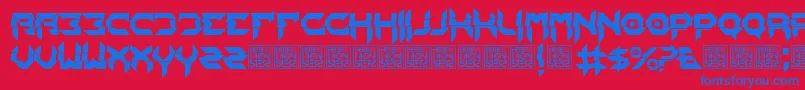 HbmMixitPersonalUseOnly Font – Blue Fonts on Red Background