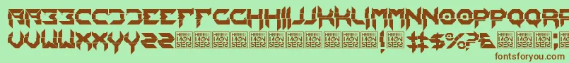 HbmMixitPersonalUseOnly Font – Brown Fonts on Green Background